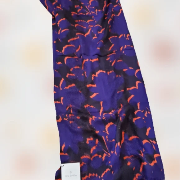 Vera Bradley printed basket weave scarf, blue - Picture 4 of 6